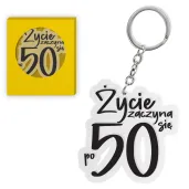 brelok zycie zaczyna sie po 50 czarny
