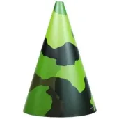 czapeczki urodzinowe moro zielone congee 6 szt