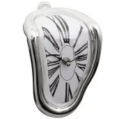 dekoracja cieknacy zegar salvadora dal bialy gadzetmaster rzymskie cyfry