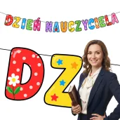 dekoracja do powieszenia na dzien nauczyciela edukacji narodowej baner girlanda do klasy szkoly