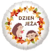 dekoracja do szkoly przedszkola balon foliowy dzien jeza jezyk jerzy bialy 18 rnd