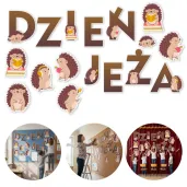 dekoracja do szkoly przedszkola na gazetke tablice dzien jeza jezyk jerzy do powieszenia x17