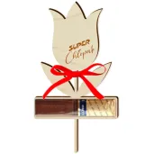 dekoracja drewniana kwiatek merci dzien chlopaka super chlopak 8x14 cm