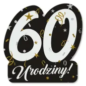dekoracja na 60 urodziny duza liczba znak napis do przyklejenia glamourbirthday 45x45 cm