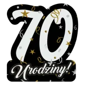 dekoracja na 70 urodziny duza liczba znak napis do przylejenia glamou birthday 44x48 cm