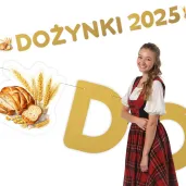 dekoracja na bozynki gminne 2025 baner girlanda papierowa klosy zboz zloty