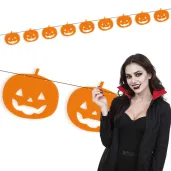 dekoracja na halloween baner girlanda papierowa dynie do powieszenia 3 6 m