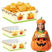 dekoracja na halloween papierowe pudelka na chipsy i przekaski swieto dyni 4 szt