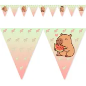 dekoracja na impreze urodzinowa z kapibarami rozowa kolorowa 110 cm