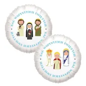 dekoracja na jaselka balon foliowy bal wszystkich swietych bialy 18 rnd