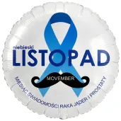 dekoracja na movember niebieski listopad balon foliowy