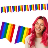 dekoracja na pride month parade rownosci baner girlanda teczowe flagi lgbt 3 6m