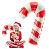 dekoracja na swieta boze narodzenie mikolajki balon foliowy lizak laska 32 shp