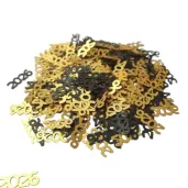 dekoracja na sylwestra konfetti papierowe nowy rok 2026 czarno zlote 60 szt