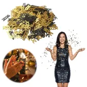 dekoracja na sylwestra konfetti papierowe nowy rok 2026 czarno zlote 60 szt