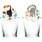 dekoracja na szklanke zoo folat 6 szt