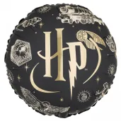 dekoracja na urodziny halloween balon foliowy harry potter hp do girland czarny zloty 18 rnd