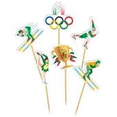 dekoracja na zimowe igrzyska olimpijskie pikery na babeczki muffinki wlochy 2026 6 szt