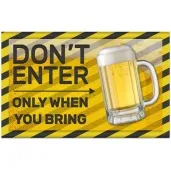 dekoracja tabliczka beer party dont enter folat