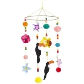 dekoracja wiszaca tukany kolorowa godan 60 cm