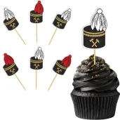 dekoracje do muffinek przekasek na dzien gornika pikery barborka 6 szt