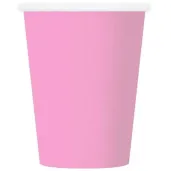dekoracje na baby shower dla dziewcynki kubeczki papierowe rozowy jasny 270 ml 6 szt