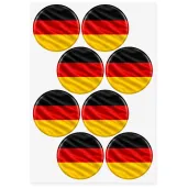 dekoracje na europejski dzien jezykow naklejki samoprzylepne na przypinki flaga niemcy 8 szt