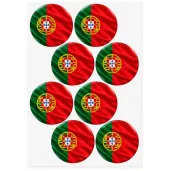 dekoracje na europejski dzien jezykow naklejki samoprzylepne na przypinki flaga portugalia x8