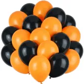dekoracje na halloween balony pomaranczowe czarne do girlandy ozdoby halloweenowe 10 20 szt