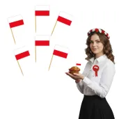 dekoracje na muffinki pikery flaga polski bialo czerwone apel swieto 11 listopada konstytucji