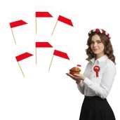 dekoracje na muffinki pikery flaga polski bialo czerwone apel swieto niepodleglosci 11 listopada