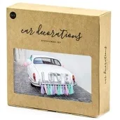 dekoracje na samochod love mix partydeco zestaw