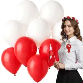 dekoracje na swieto niepodleglosci 11 listopada balony bialo czerwone zestaw dekoracji 10 sztuk