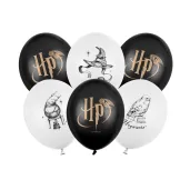 dekoracje na urodziny halloween balony lateksowe harry potter czarne biale hedwiga tiara 12 x6