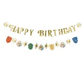 dekoracje na urodziny halloween baner girlanda papierowa harry potter happy birthday 200 cm