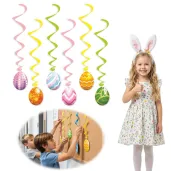 dekoracje na wielkanoc zajaca swiderki wiszace pisanki do powieszenia jajka x6