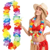 dodatek do sroju na lato plaze wakacje naszyjnik hawajski kwiaty hibiskus aloha