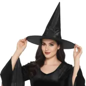 dodatek do stroju na halloween andrzejki karnawal kapelusz czarownicy wiedzmy czarny
