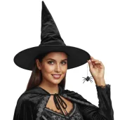 dodatek do stroju na halloween andrzejki karnawal kapelusz czarownicy wiedzmy czarny