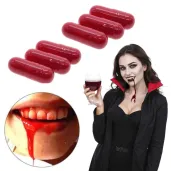 dodatek do stroju na halloween sztuczna krew do makijazu kapsulki wampir wampirzyca zombie x6