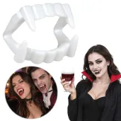dodatek do stroju na halloween sztuczne zeby wampira kly kostium wampirzyca drakula cosplay