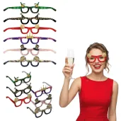 dodatek do stroju na sylwestra okulary papierowe szampanski nowy rok mix 6 szt