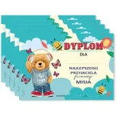 dyplom przyjaciel pluszowego misia mis i hip hop a5 5 szt
