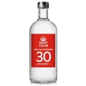 etykieta na butelke urodziny 30 keep calm 85x120 mm 5 szt