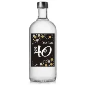 etykieta na butelke urodziny 40 gold 85x120 mm 5 szt