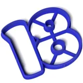 foremka liczba 18 67x80 mm niebieska