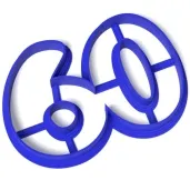 foremka liczba 60 68x96 mm niebieska