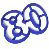 foremka liczba 80 68x94 mm niebieska