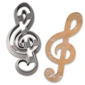 foremka muzyka nuta klucz wiolinowy 100x49mm srebrny