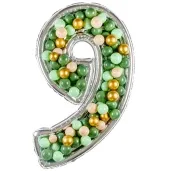 forma na balony cyfra 9 srebrny partydeco 53 dgt